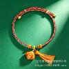Silk rice dumplings with tassels and gold buckles - yellow