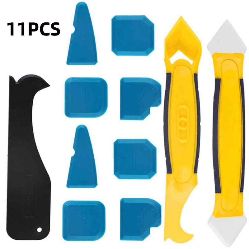 跨境供应11件套厨房浴室水接头地板缝隙密封剂清洁铲刀涂抹刮板