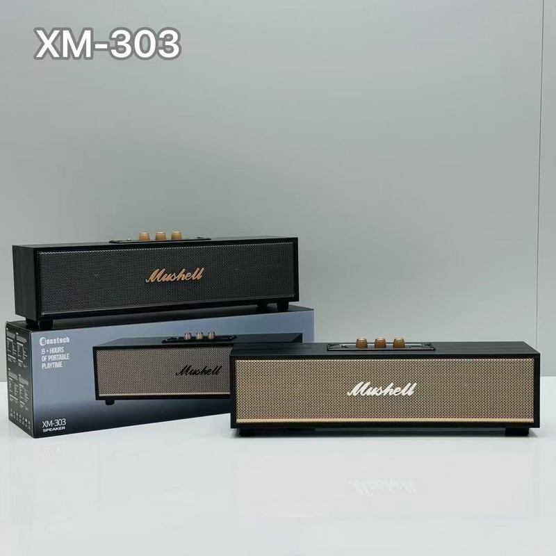 新しい XM303 レトロトレンド Bluetooth オーディオ木製レザー屋外ポータブルサブウーファーポータブル 10 ワット|undefined