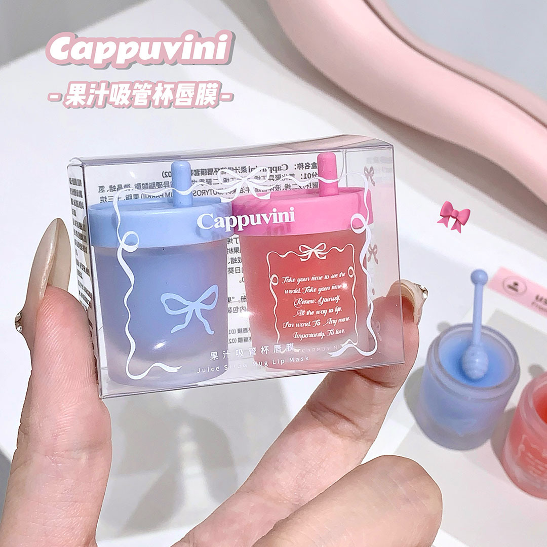Cappuvini jugo de paja máscara labial otoño invierno hidratante frutas lápiz labial