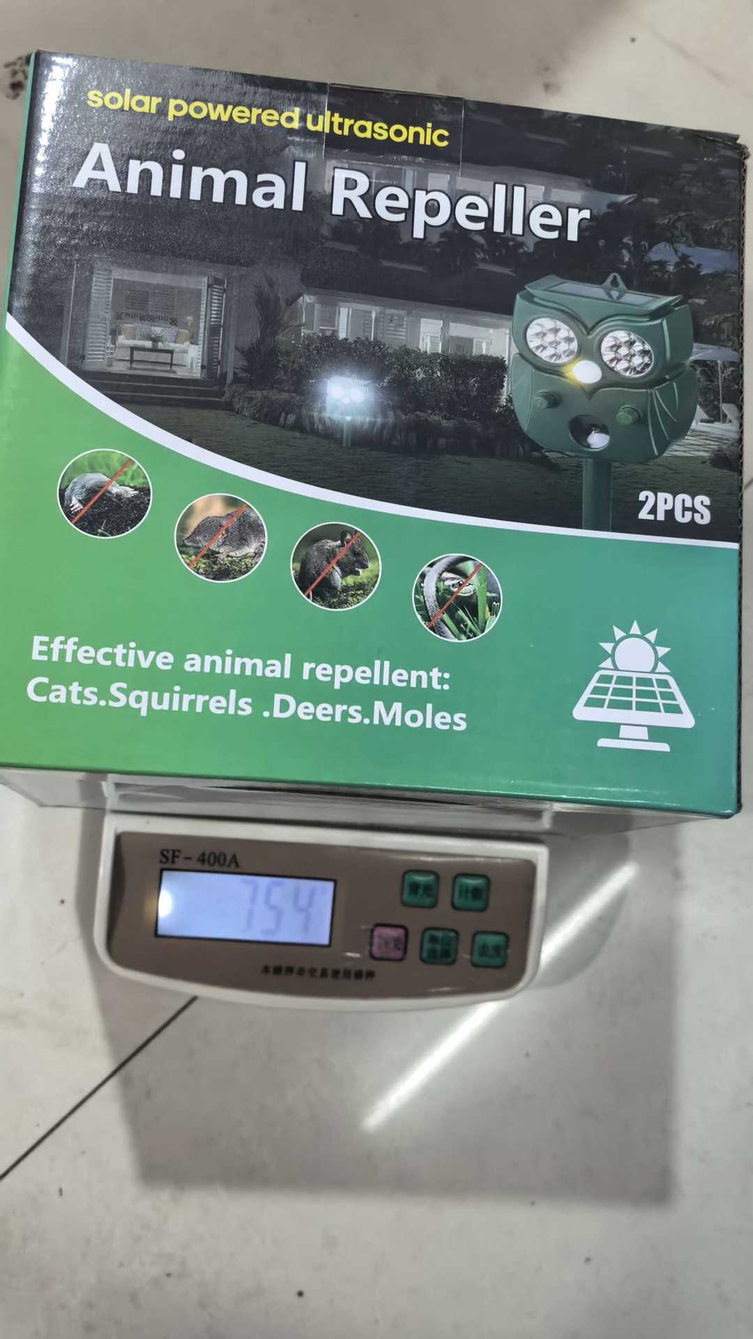 Repelente de animales con energía solar, repelente ultrasónico de animales, repelente electrónico de perros, repelente de gatos para exteriores, dispositivo repelente de ratas, repelente de pájaros.