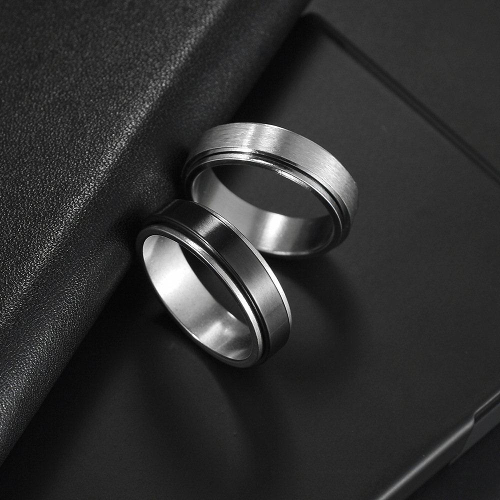 Daily Occasion Stainless Steel Material Simple Style Geometric Stainless Steel Rings Stainless Steel Rings