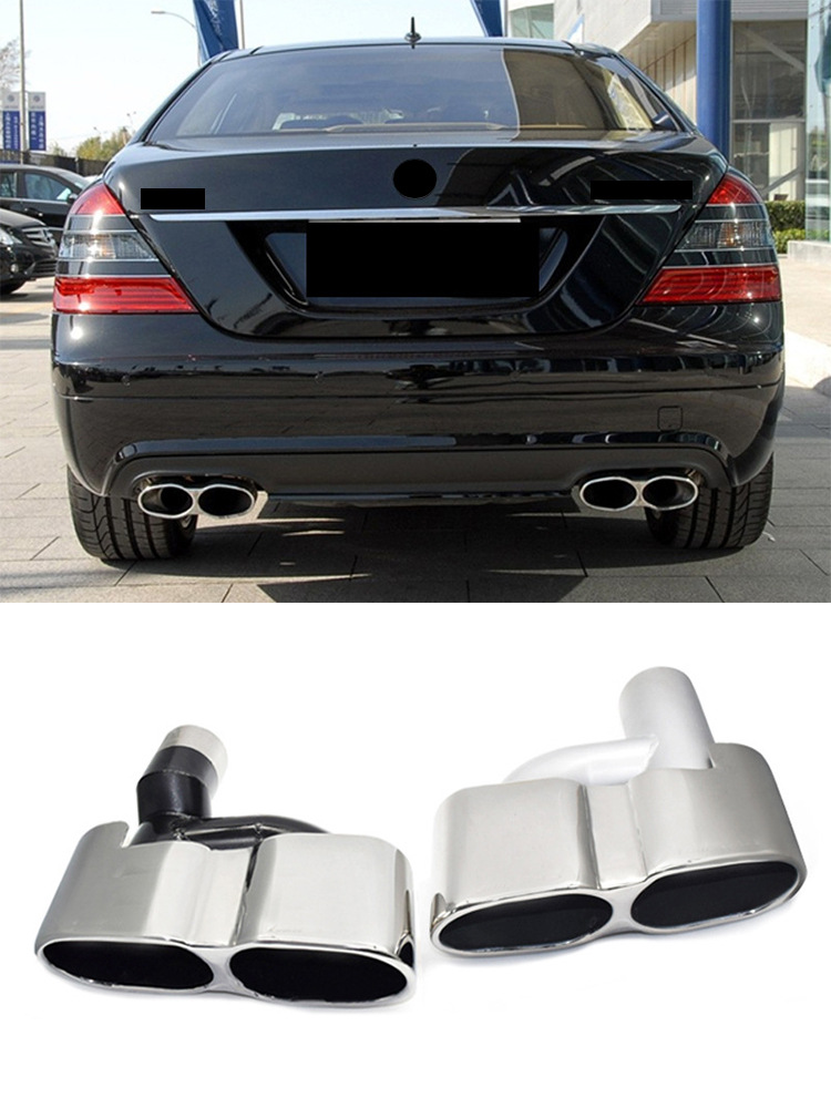 Suitable for Benz S-level W221S300350S500S600 exhaust pipe modification S65AMG four-outlet tail throat tail nozzle