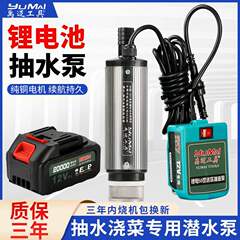 小型リチウム電池ポンプ野菜畑の農村畑に水をかけて充電します。