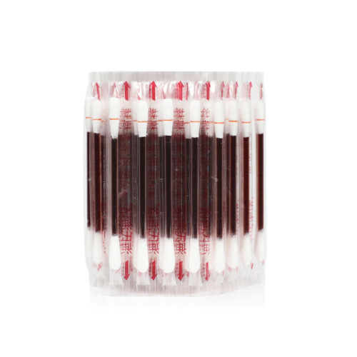 Single-use break-apart povidone-iodine swabs portable hygiene disinfection cotton sticks individual packaging alcohol disinfection cleaning swabs