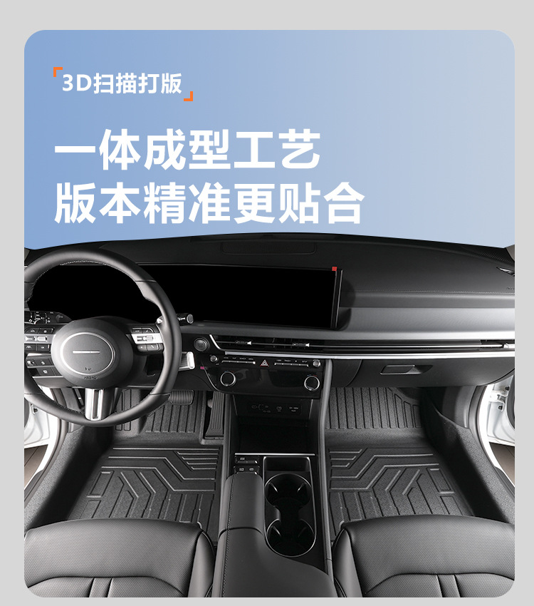 Suitable for Hyundai Sonata 20-25 models, 10th and 11th generations, full coverage TPE car floor mats