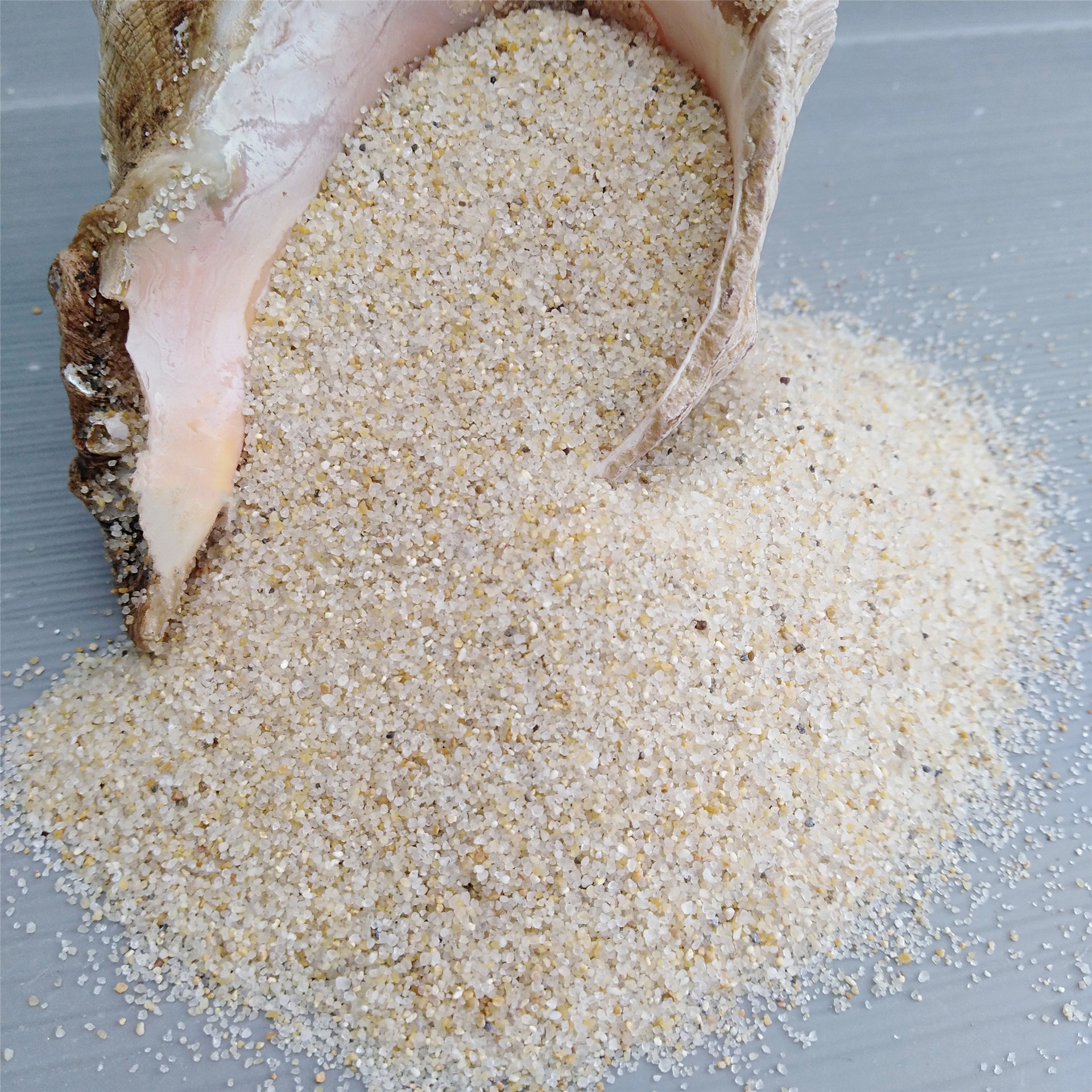 水洗圆粒海沙30-50目枣庄幼儿园沙池用白沙沙包玩具填充沙子