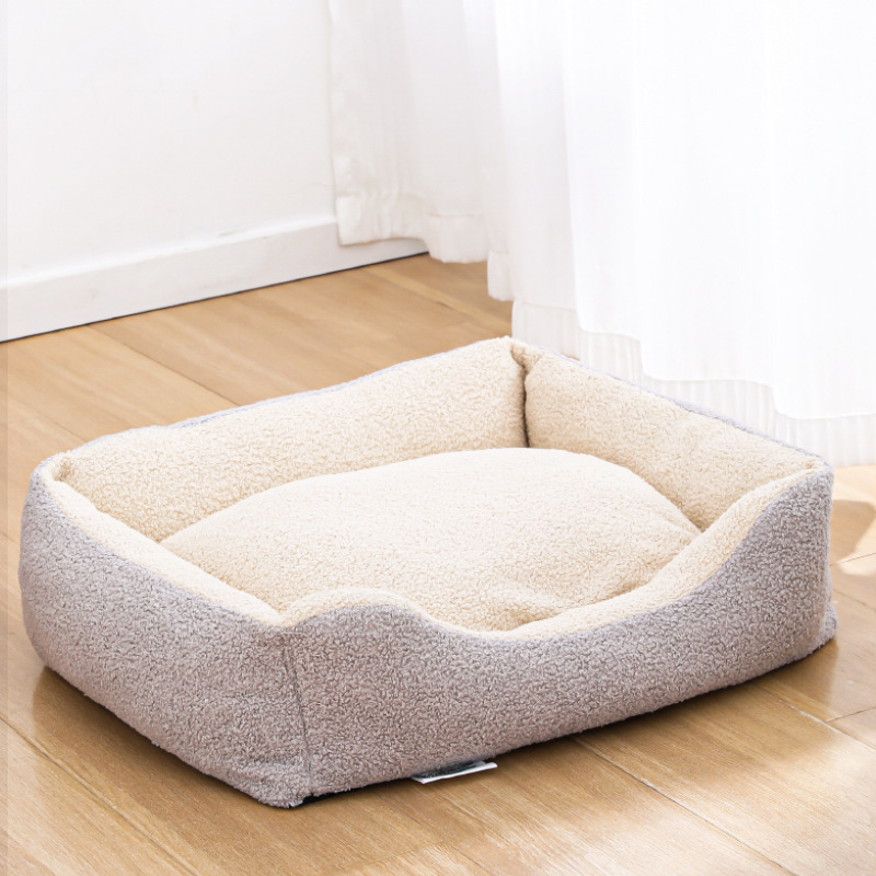 U-shaped perro de invierno grueso cálido profundo dormir nido peluche cómodo desmontable P algodón relleno gato nido al por mayor