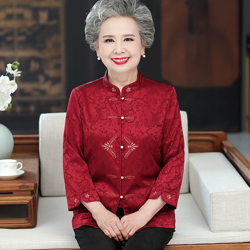 Летняя рубашка для пожилых женщин, праздничный Топ для бабушки на свадьбу, платье для тещи, свадебное платье для пожилых людей, одежда на день рождения