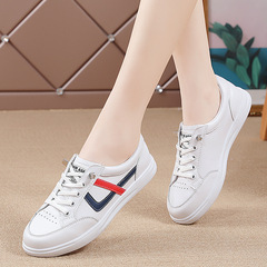 小白鞋女2024春季新款懶人免系帶運動鞋女韓版百搭學生輕便跑步鞋