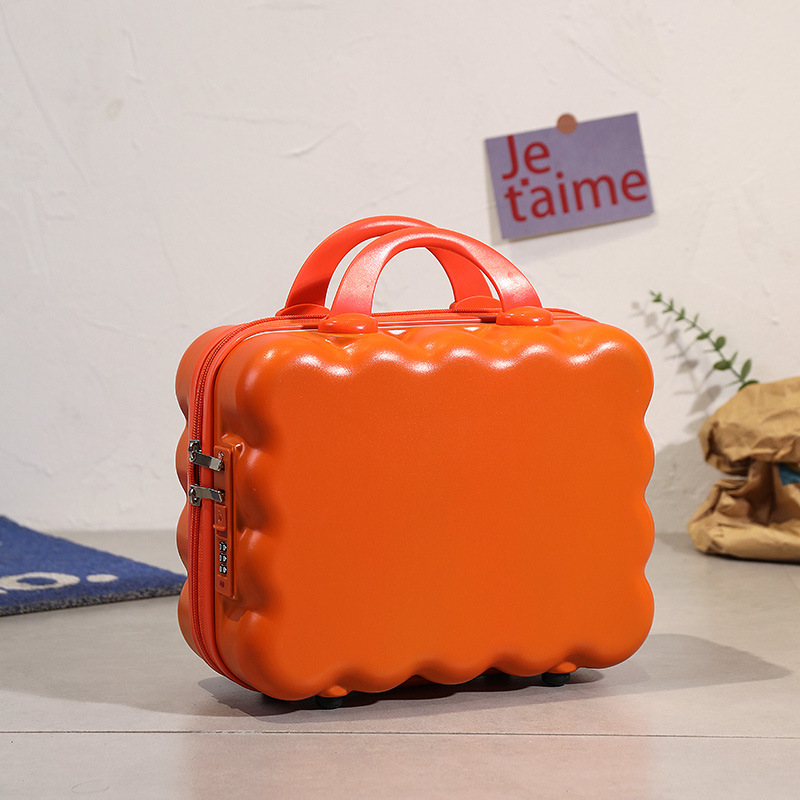 Nueva maleta cosmética japonesa y coreana, maleta de 14 pulgadas, maleta con contraseña, mini maleta pequeña, recuerdos festivos transfronterizos