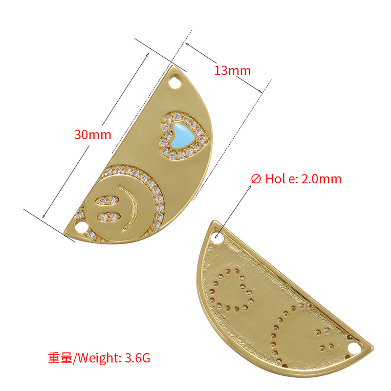 Moda Micro-incrustaciones Semicirculares Cara Sonriente Aceite Goteando Corazón Color Colgante Al Por Mayor Nihaojewelry display picture 10