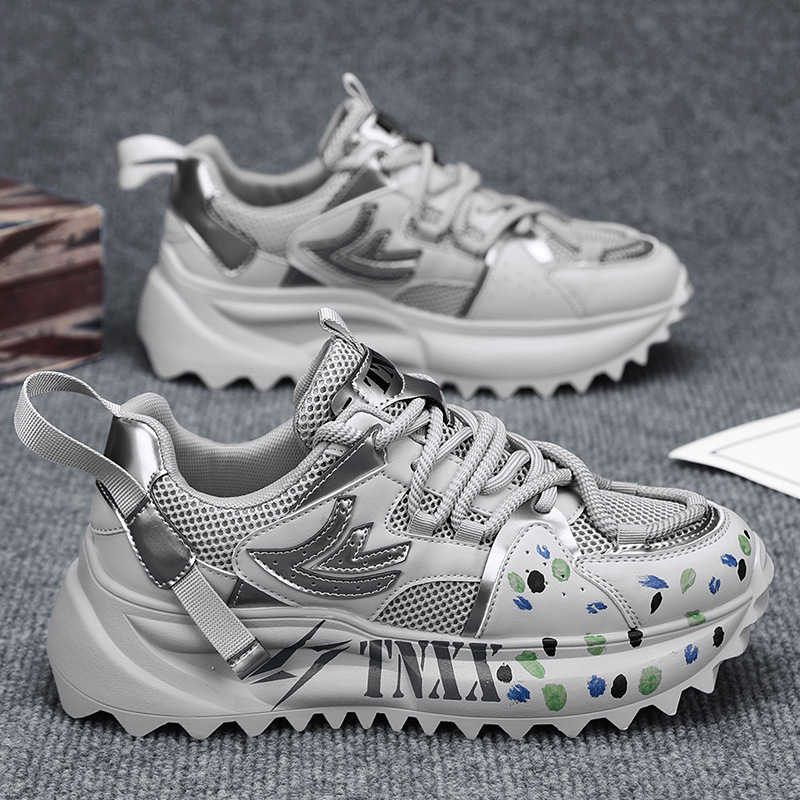 Black Warrior Sommer Atmungsaktives Mesh Agan Sports Dad Herren Dickbesohlte Rutschfeste Schutzschuhe für Bauarbeiter_voghion.com