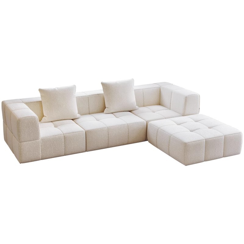 Transfronterizo diseñado para sofá de compresión minimalista combinado esponja sin esqueleto bolsa de vacío enrollada sala de estar viento crema image 5