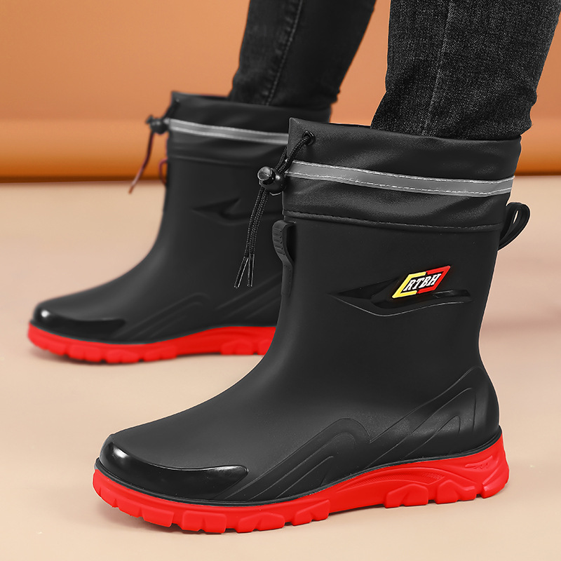 Botas de Lluvia de Caña Media para Hombre de PVC Impermeables y Ligeras image 4