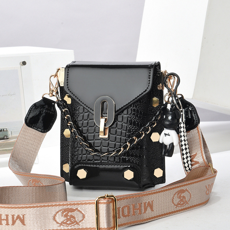 Minibag de piel brillante nueva moda universal cocodrilo atmósfera bolsos de madre de moda bolsos de hombro