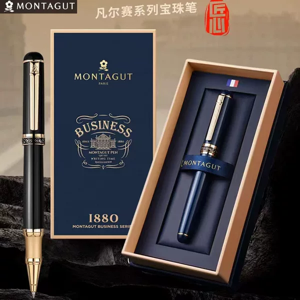 French Montejo Baozhu Metal Signature Pen Senior Business Office Enterprise Accompanying Hand Gift Heavy Feel Signature Pen