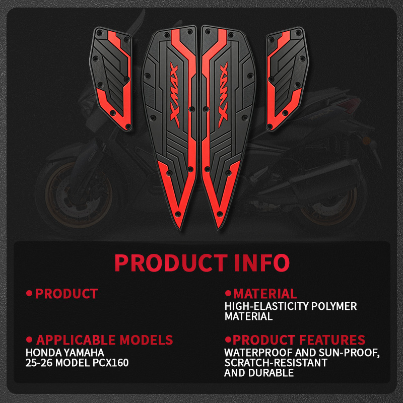 Suitable for YAMAHA XMAX300 footrest rubber, motorcycle modification accessories, non-slip foot pads