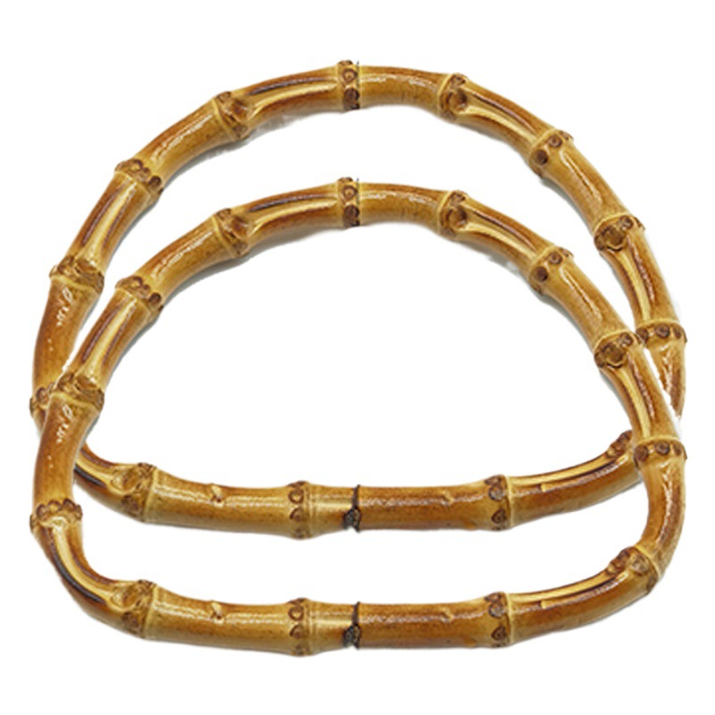 luggage bamboo handle diy handmade bag ethnic style wooden bamboo ring handle quality bag handle accessories bamboo ring