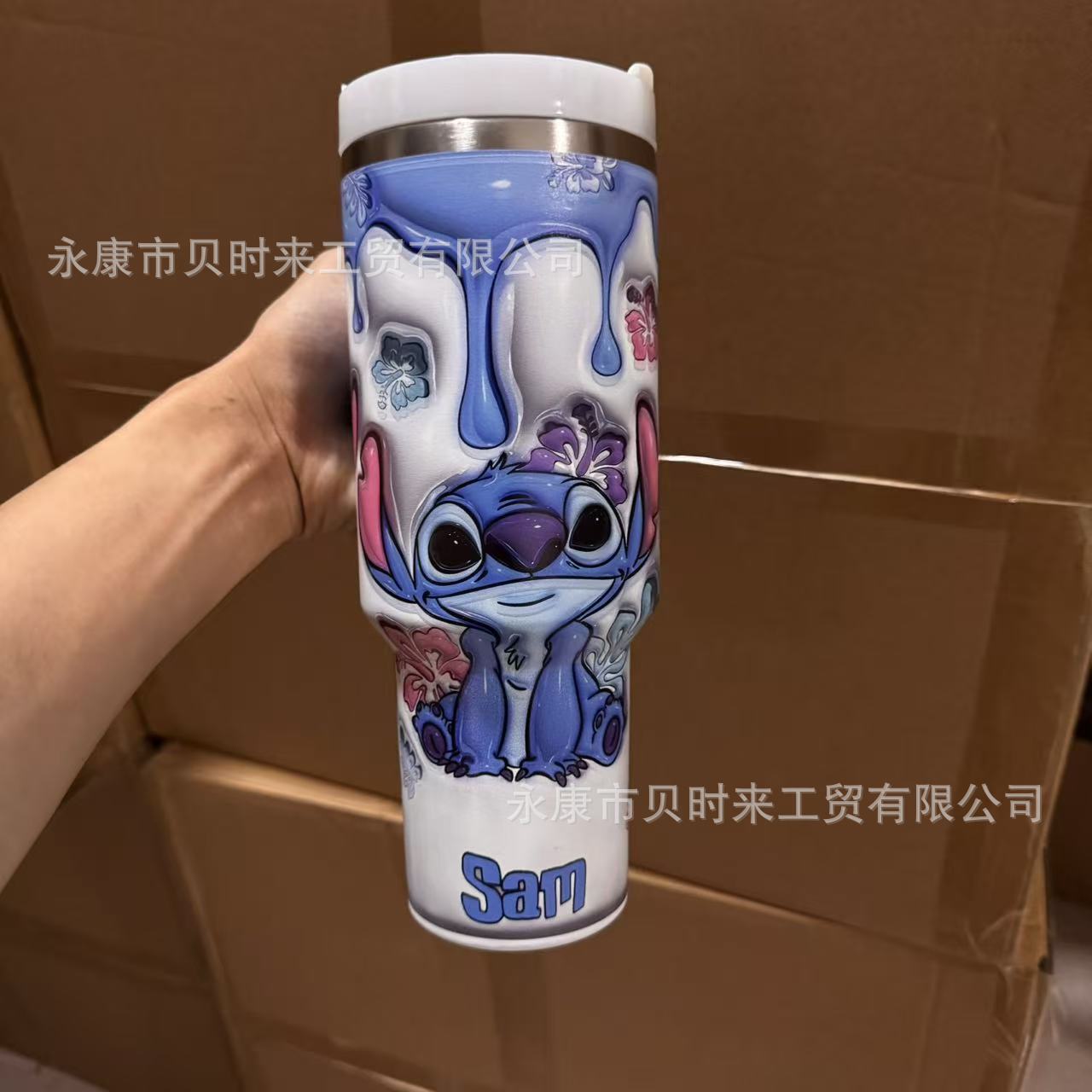 Transfronterizo Amazon 40oz Sanrio dibujos animados KT gato serie termo taza de hielo taza de café portátil con mango