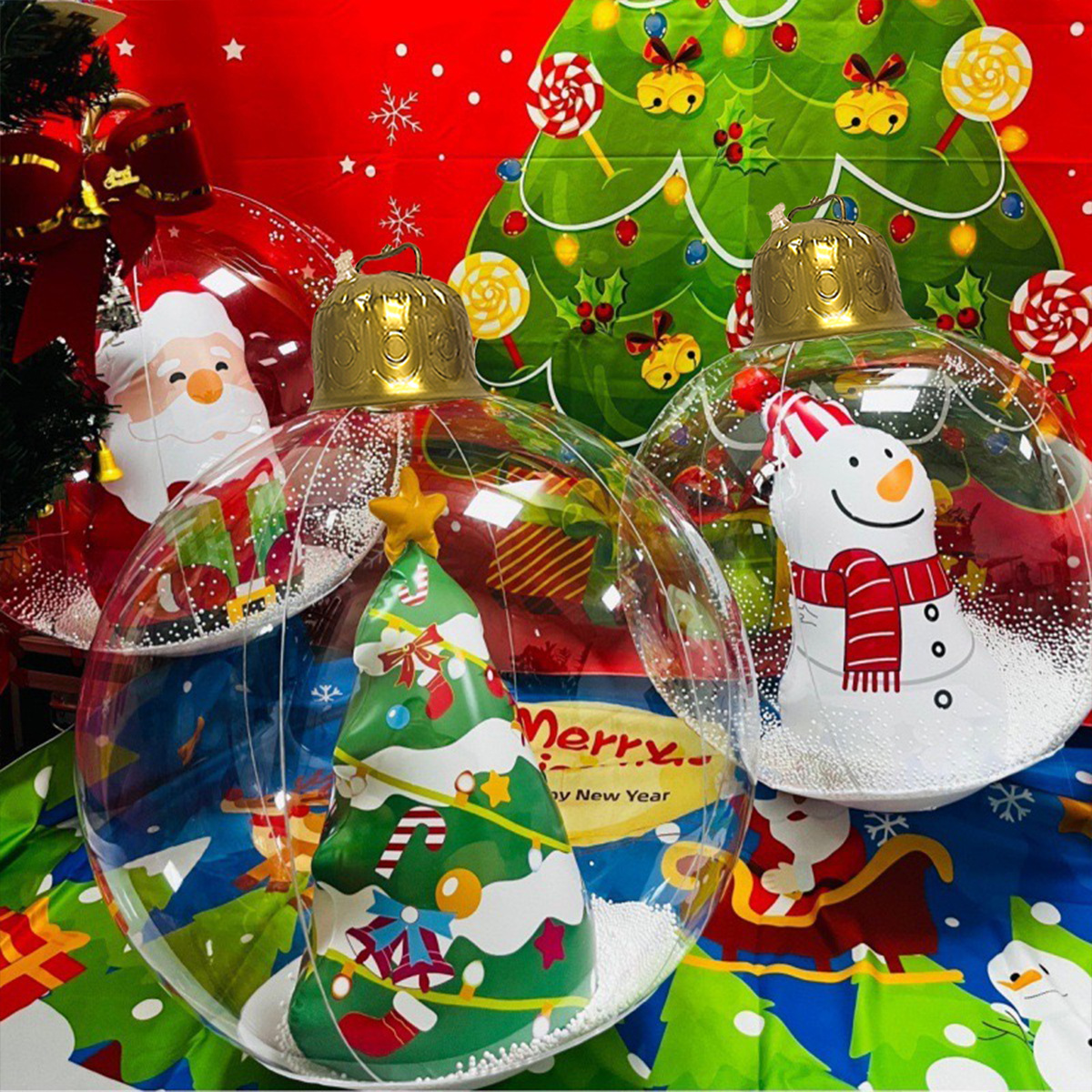 Cross-border PVC thickened inflatable Christmas ball decoration…