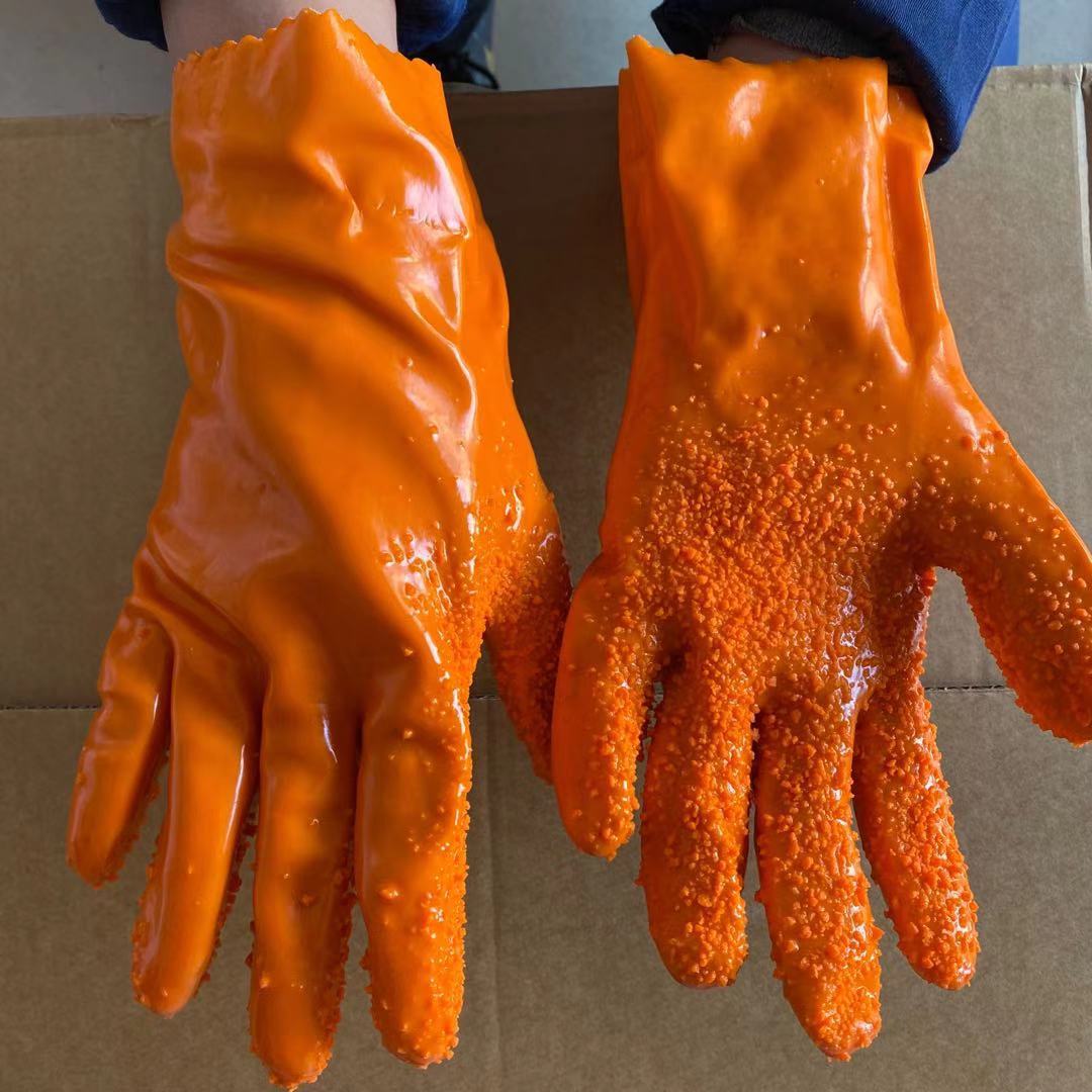 东兴911耐油止滑手套 浸塑手套 工业橡胶劳保手套 耐磨耐酸碱