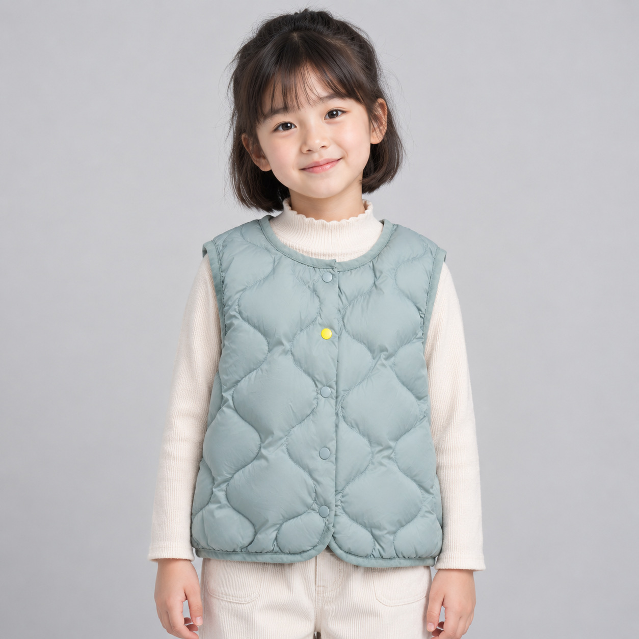Pinghu Down Jacket Autumn New Children's Wear Lightweight Children's Down Vest Vest Waistless Short Wearless Warm