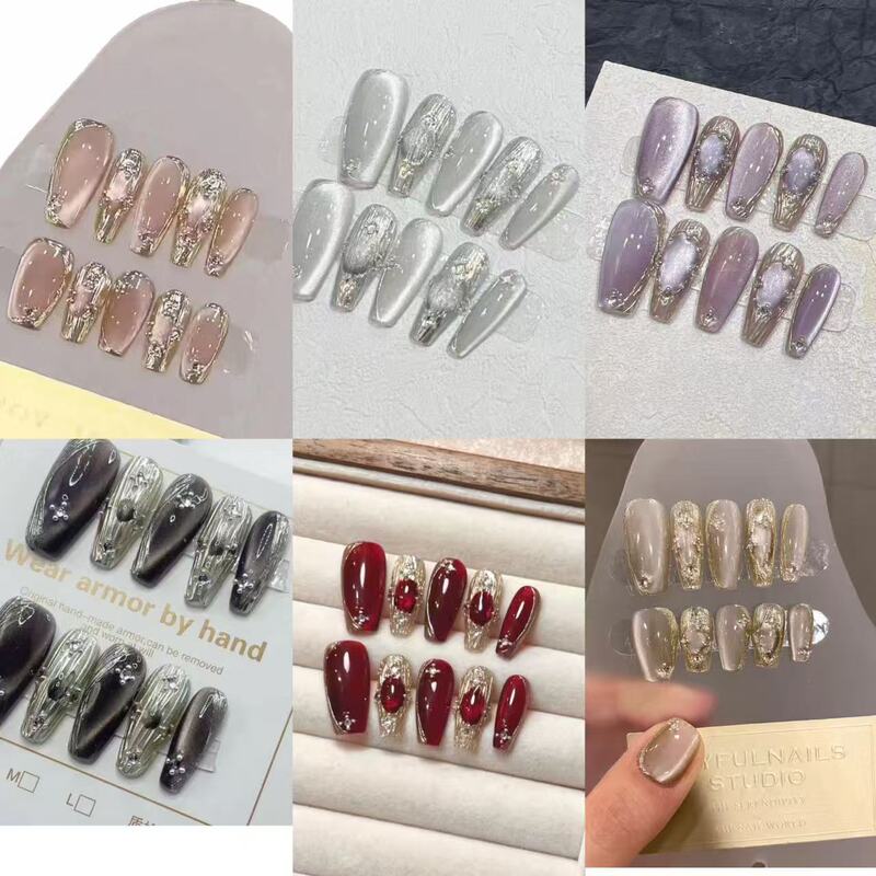 Pure Handmade Phototherapy Nail Art Buchrati Wear Armor Wholesale Finished Product Reusable Nail Art Patch Removable Pure Handmade Phototherapy Nail Art Buchrati Wear Armor Wholesale Finished Product Reusable Nail Art Patch Removable