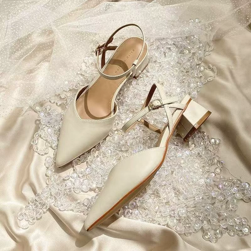 Баотоу сандалии женские 2025 летний новый французский фея нежный стиль с юбкой на каблуках