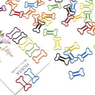 Bone creative paper clip manufacturers color shaped paper clip office stationery storage folder bookmark metal wannabe clip