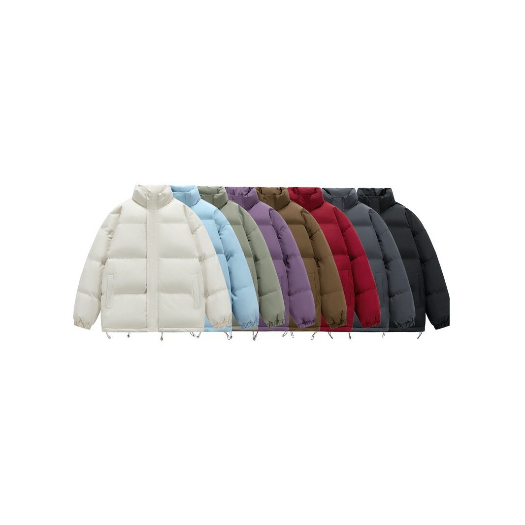 Winter stand-up collar loose-fitting puffer jacket for men and women, warm cotton coat, slimming, versatile, trendy new season style
