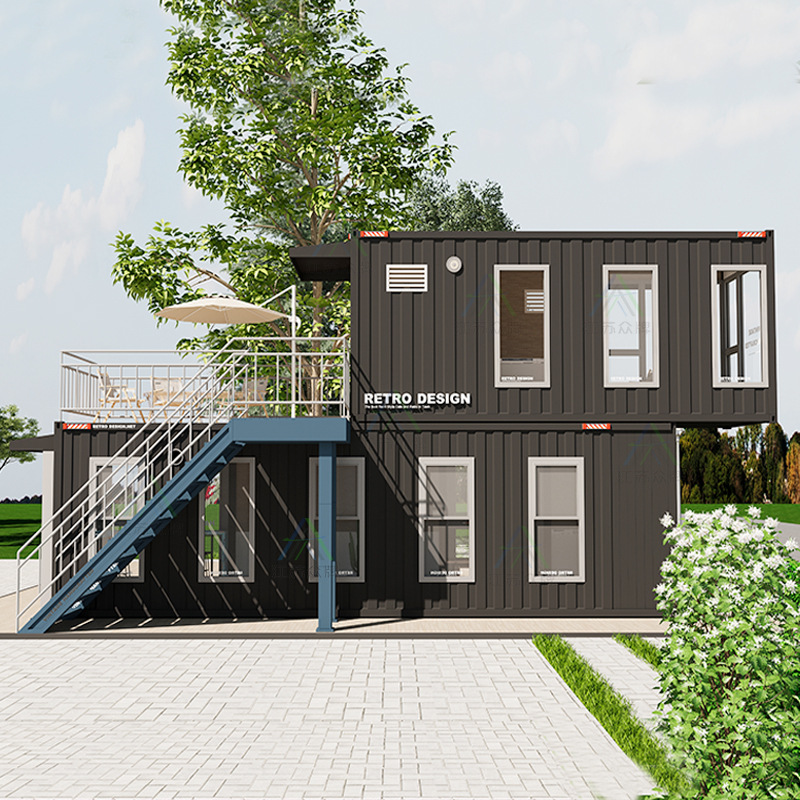 Contenedor casa móvil tienda cafetería tienda de té con leche coche de aperitivos calle comercial quiosco escénico B & B