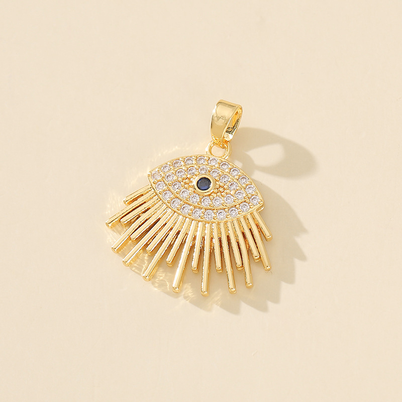 7g Weight Pendant Jewelry Making Type 20*20mm Jewelry Making Size Zircon Inlay Material DIY Jewelry Accessories Classification 1 Piece Quantity Copper Material Devil's Eye Pattern Polished Finish Plating Design Casual, Simple Style Style 1 Piece 20*20mm Copper Zircon Devil's Eye Polished Pendant 10