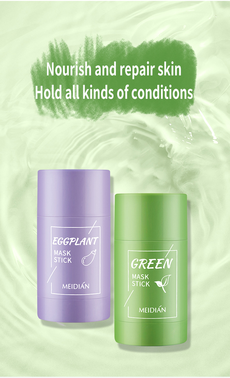 Cross-border Magic Point Green Tea Solid Mask Mud Stick Application type light Cleansing Mud Mask manufacturer wholesale Application Scenario