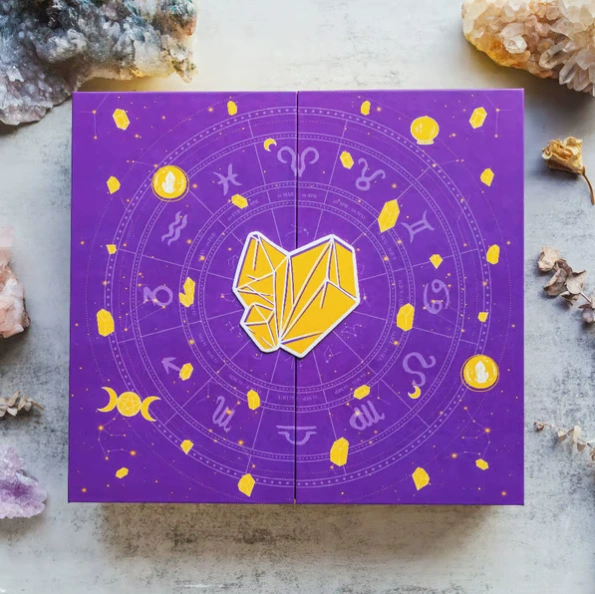 Переход на границу Reiki Кристаллы Хэллоуин Счётчик Подарочная коробка Подарочная коробка на Хэллоуин