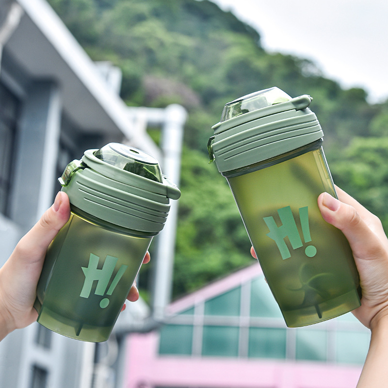Shake cup pp food grade material fitness high temperature resistant water cup large capacity accompanying cup plastic water cup customization