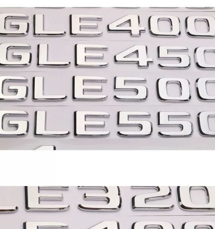 Mercedes-Benz GLE320 GLE350 GLE400 GLE450 GLE500 GLE550 car emblem, lettering, and rear badge