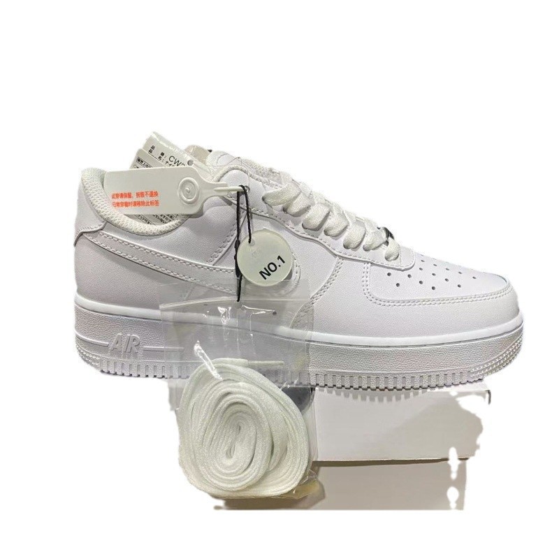 Zapatos Putian, zapatos blancos de piel de vaca de la Fuerza Aérea No. 1, zapatos para hombres, zapatos para mujeres, zapatos de otoño y invierno con suela gruesa y suave.