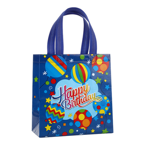 Amazon Cross-Border Non-Woven Bag Birthday Series Tote Bag Cartoon Multipurpose Gift Packaging Candy Bag 