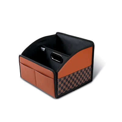 Car Storage Box, Passenger Car storage bag/box - amazon-best-seller-12kg-plaid-style-322923cm
