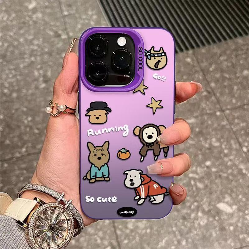 Nuevo cachorro de dibujos animados para iPhone 16 funda para teléfono móvil Apple 15promax/14 Europa y América 13pro12pm11