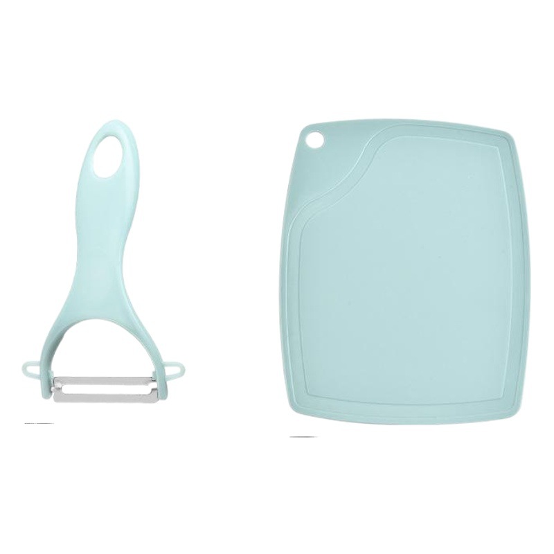 Cross-border e-commerce stainless steel three-piece fruit knife suit cutting board scraper melon fruit knife peeler kitchen knife