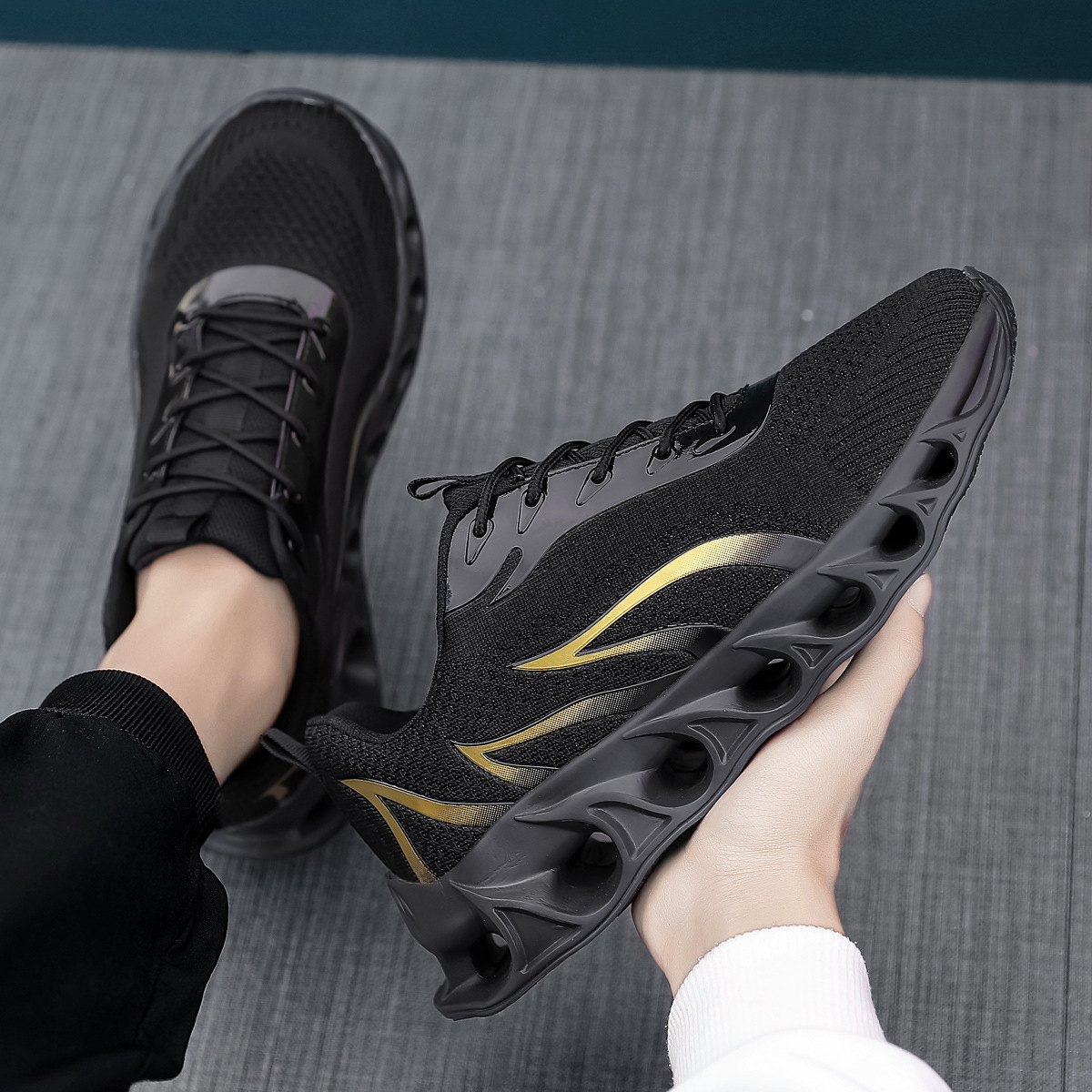 Scarpe casual da uomo Scarpe in pelle Scarpe da lavoro Scarpe da ginnastica Scarpe da ginnastica durevoli traspiranti sintetiche in tessuto_voghion.com