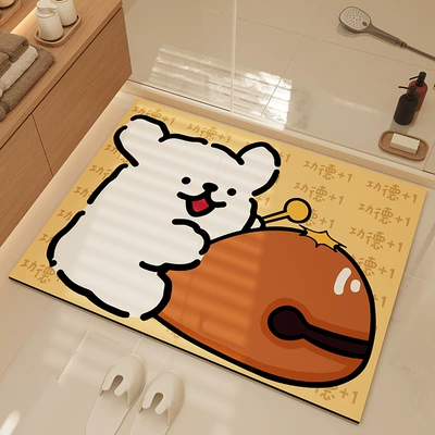 Cartoon Diatom Mud Mat Bathroom, Avtomobil döşəmə paspasları - gongde-puppy-4060cm-diatom-mud