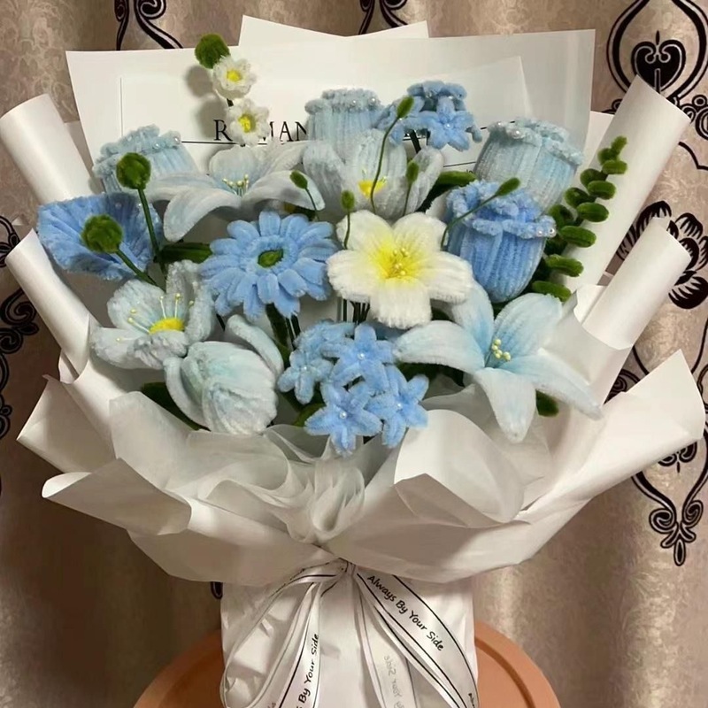 三八女神節ツイストスティックdiy手作りプレゼントバラの花束の材料はチューリップを包んで彼女の親友に送ります。|undefined