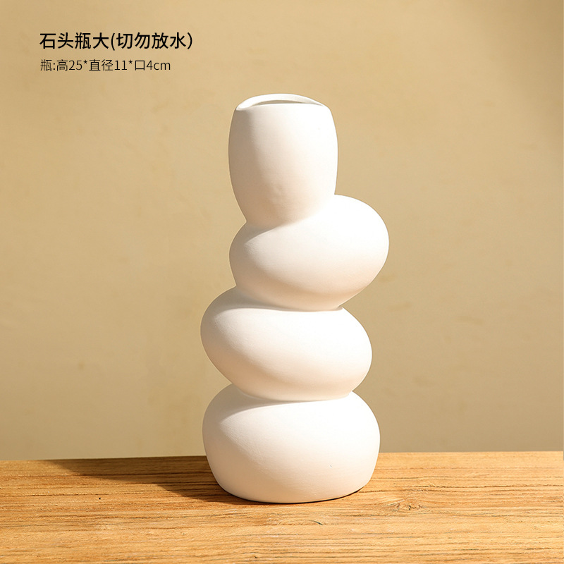 Fronteriza in-viento vasos de flores Nordic quema flores falsas flores secas adornos de cerámica en el hogar sala de estar vasos de flores contenedores