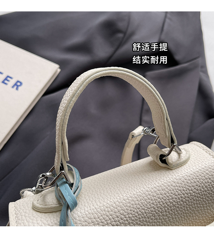 The Korean version of the hand-held small square bag for women in 2025, a new single-shoulder bag with a niche design, simple and versatile, trendy crossbody Kelly bag undefined