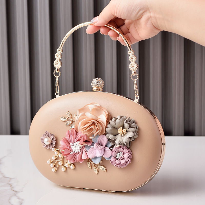 Transfronterizos nuevas flores bolsas de cena retro macarón bolsas de banquete portátiles bolsas de novia fábrica directa
