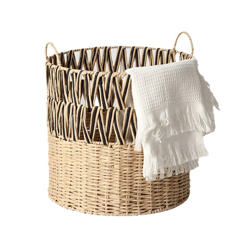 Cesta de ropa sucia doméstica de alto valor visual de lujo ligero cesto de almacenamiento de ropa sucia baño gran capacidad de lavandería cesto de ropa sucia