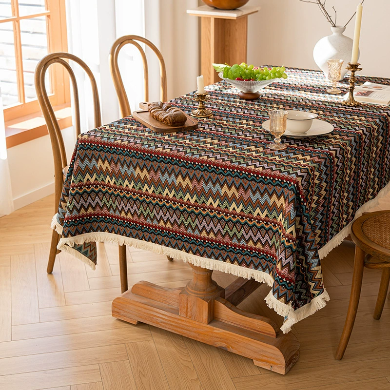 Ethnic rectangular cloth, increased thickness, cotton and linen, ethnic style